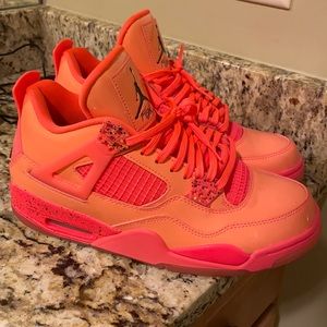 Jordan Women's Sneakers in Bright Orange and Pink